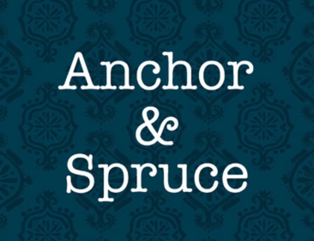 Anchor & Spruce logo.